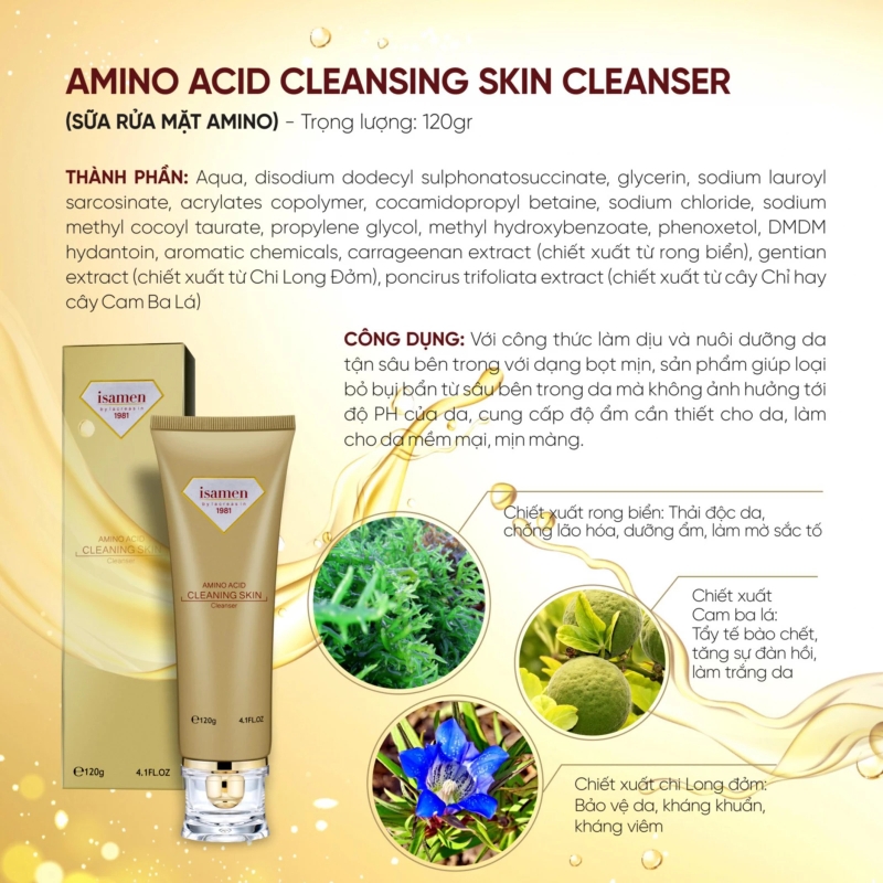 Sữa rửa mặt Isamen Amino Acid Cleansing Skin